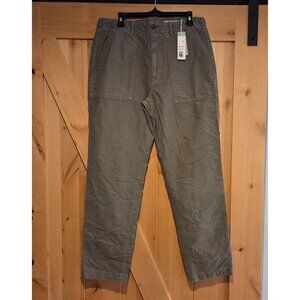 New! Outerknown The Utilitarian Pants Mens 33x31 Geen Flat Front NWT NEW 168$